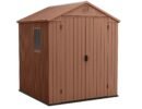 Keter 6’x6′ Darwin Heavy Duty Plastic Garden Shed – Brown-oakleysgardenmachine- Free shipping